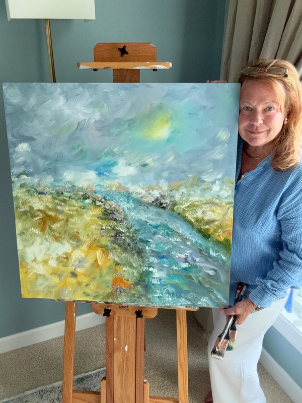 Living Water, 28x28 Contemporary 3 inch deep canvas.