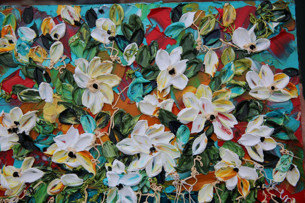 Traveling Daysies - 16x16 - Floral