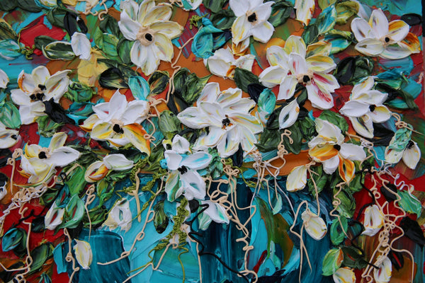 Traveling Daysies - 16x16 - Floral