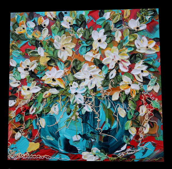Traveling Daysies - 16x16 - Floral