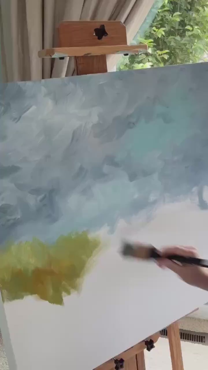 Living Water,  28x28  Contemporary         3 inch deep canvas.