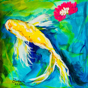 Spring Koi Fish 8x8