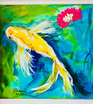 Spring Koi Fish 8x8