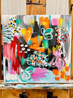 Going with the Flow. 12x12 Framed